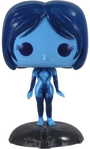 Cortana figure by Funko, produced by Funko. Front view.