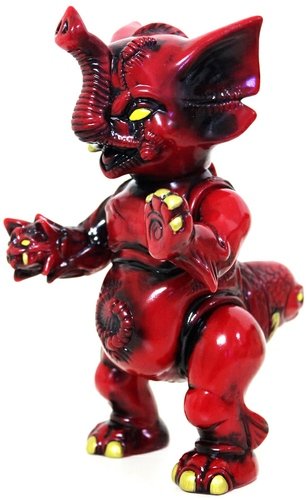 Boss Carrion - Red Rub  figure by Paul Kaiju. Front view.