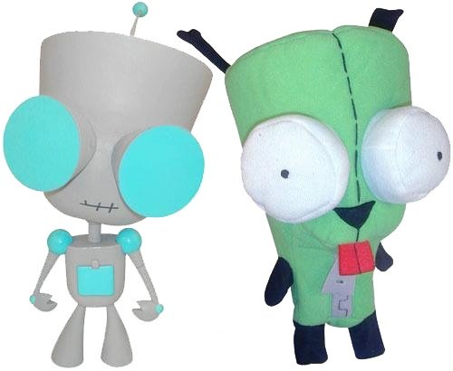 Mega Gir w/ Doggie Suit figure, produced by Palisades Toys. Front view.