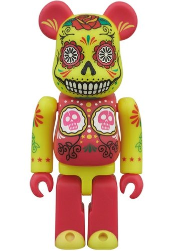 Happy Halloween Be@rbrick 100% figure, produced by Medicom Toy. Front view.