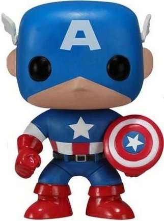 POP! Marvel - Captain America figure by Marvel, produced by Funko. Front view.