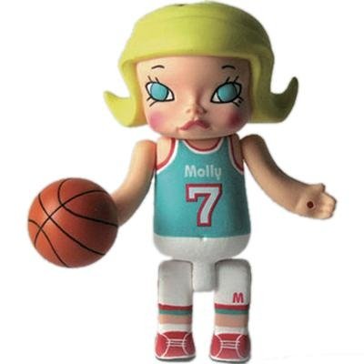 Mollympic - Basketball Molly figure by Kenny Wong, produced by Kennyswork. Front view.