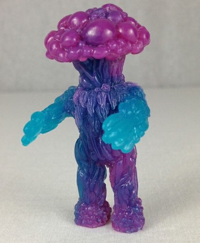 Mushroom People Attack!! Purple/Teal figure by Barry Allen, produced by Gorgoloid. Front view.