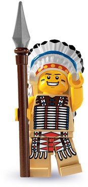 Tribal Chief figure by Lego, produced by Lego. Front view.