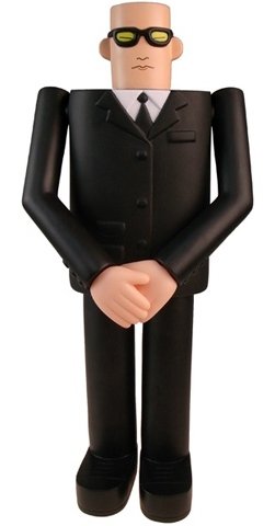 Suitman figure by Young Kim, produced by Adfunture. Front view.