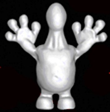 Fright Ogle figure by Mattyboombatty, produced by Galbottoys. Front view.