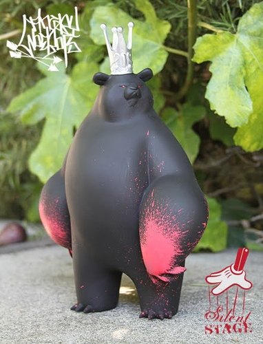 Panda King - Nightmare Edition figure by Angry Woebots. Front view.