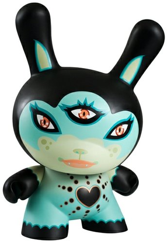 Black Heart Of Gold - Blue Variant figure by Tara Mcpherson, produced by Kidrobot. Front view.