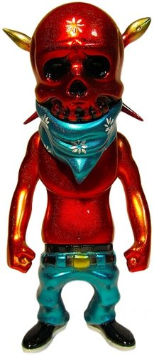 Rebel Ink - Kaiju Red figure by D-Lux. Front view.