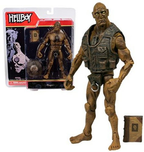 Roger figure by Mike Mignola, produced by Mezco Toyz. Packaging.