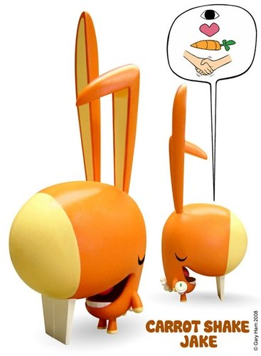 Carrot Shake Jake figure by Gary Ham. Front view.