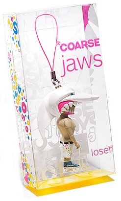 Jaws Loser Keychain figure by Mark Landwehr, produced by Coarsetoys. Front view.