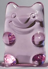 Ungummy Bear - watery magenta figure by Muffinman. Front view.