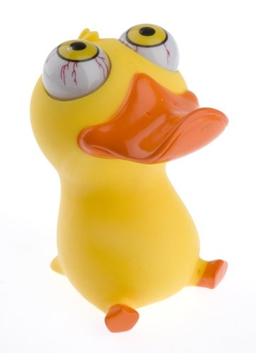 Stress Reliever Eye Popping Duck figure. Front view.