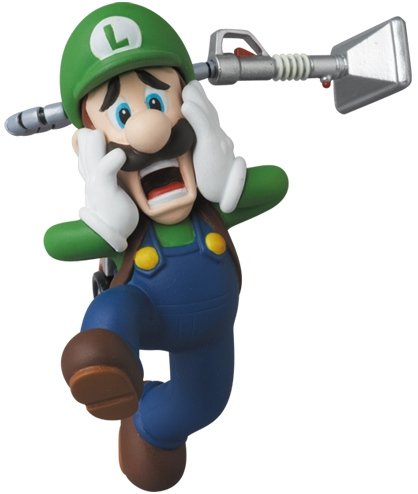 Luigi - UDF No.201 figure by Nintendo, produced by Medicom Toy. Front view.