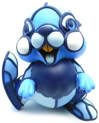 Thumper Blue Edition figure by David Flores, produced by Kidrobot. Front view.
