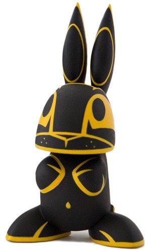 Chaos Minis - Lava Bunny figure by Joe Ledbetter, produced by The Loyal Subjects. Front view.