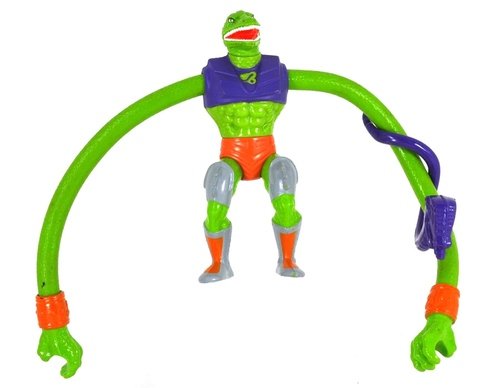 Sssqueeze figure by Roger Sweet, produced by Mattel. Front view.