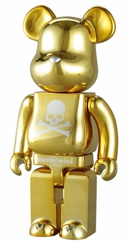 mastermind JAPAN BWWT 400% Be@rbrick figure by Mastermind Japan, produced by Medicom Toy. Front view.