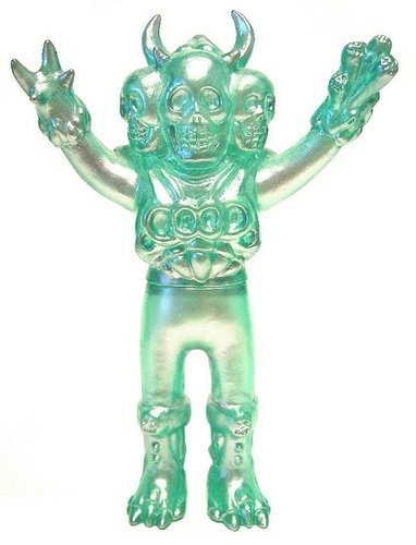 Doku-Rocks - Clear Green/ Silver figure by Skull Toys, produced by Skull Toys. Front view.