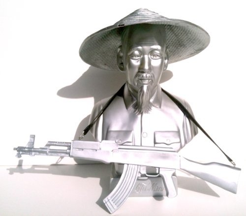 Ho Chi Minh figure by Frank Kozik, produced by Ultraviolence. Front view.