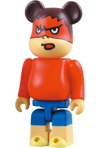 Katsuo Justice Yoshida - Artist Be@rbrick Series 16 figure by Frogman, produced by Medicom Toy. Front view.