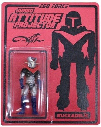 Jumbo Attitude Projector (J.A.P) figure by J*Ryu, produced by Suckadelic. Front view.