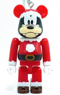 Goofy Santa Version Be@rbrick figure by Disney, produced by Medicom Toy. Front view.