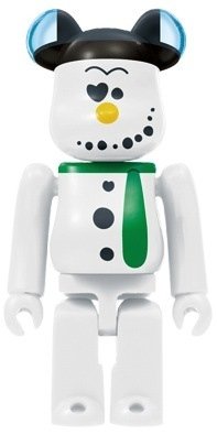 Snowman Be@rbrick 100% figure by Disney X Pixar, produced by Medicom Toy. Front view.