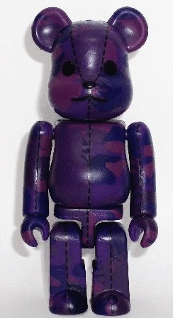 Bape Play Be@rbrick S3 - purple figure by Bape, produced by Medicom Toy. Front view.