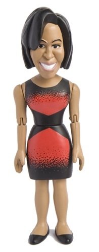 The Michelle Obama Action Figure figure, produced by Jailbreak Toys. Front view.