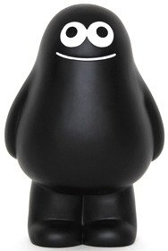 Amos Generic Character - Black figure by James Jarvis, produced by Amos Toys. Front view.