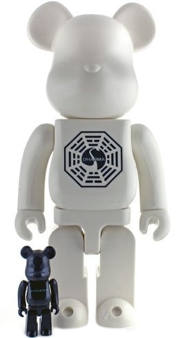 Lost Be@rbrick 100% & 400% Set figure, produced by Medicom Toy. Front view.
