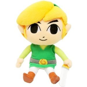 Toon Link Plush figure by Nintendo, produced by Nintendo. Front view.