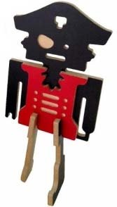 Piratebot figure by Geared For Imagination, produced by Geared For Imagination. Front view.