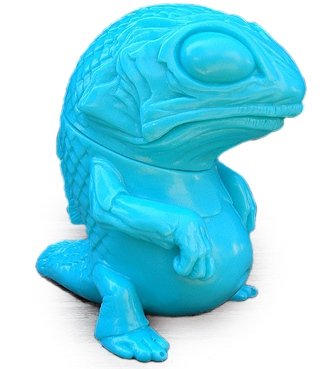 Snybora - Unpainted Blue figure by Chris Ryniak, produced by Squibbles Ink + Rotofugi. Front view.