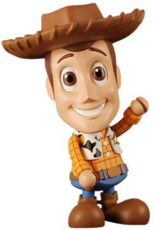 Woody figure by Disney X Pixar, produced by Hot Toys. Front view.