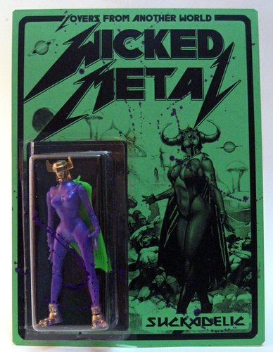 Wicked Metal figure by Sucklord, produced by Suckadelic. Front view.