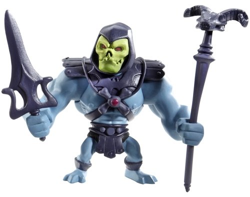 Skeletor figure by Roger Sweet, produced by Mattel. Front view.