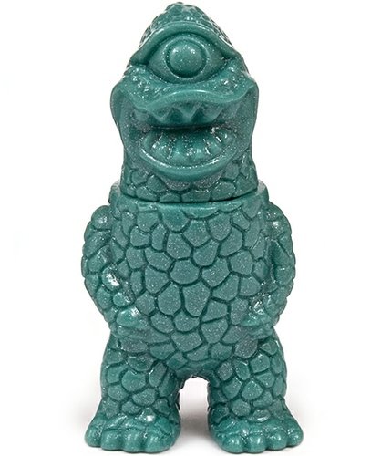 Micro Zagoran - Green Glitter figure, produced by Gargamel. Front view.