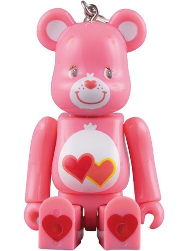 Care Bears - Love-a-Lot Bear - Be@rbrick 100% figure, produced by Medicom Toy. Front view.