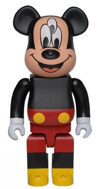 Mickey Mouse Be@rbrick - Chicken Little Ver. 400% figure by Disney X Clot, produced by Medicom Toy. Front view.