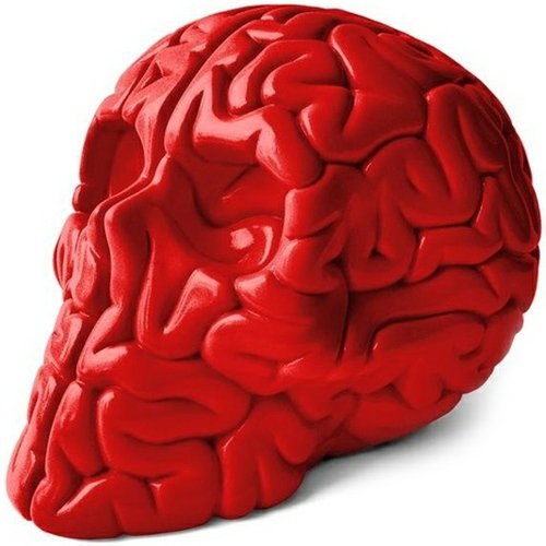 Skull Brain - Outland Store Exclusive figure by Emilio Garcia, produced by Secret Lapo Laboratories. Front view.