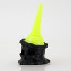 3d printed Ice Scream Man Bite Size black - GLOW yellow Cone