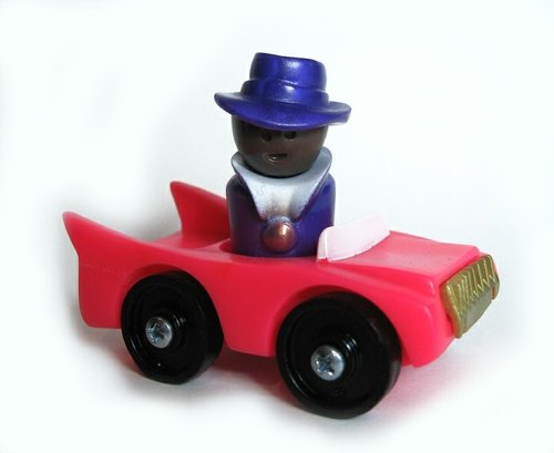 SUPER LAC SUCKCAR (with pimpin Jake) figure by Sucklord, produced by Suckadelic. Front view.