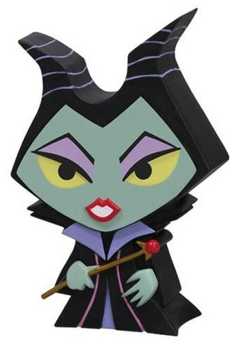 Maleficient figure by Disney X Pixar, produced by Funko. Front view.