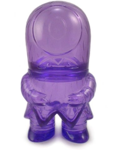 Pocket Helper - Clear Purple figure by Tim Biskup, produced by Gargamel. Front view.
