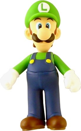 Luigi figure by Nintendo, produced by Nintendo. Front view.