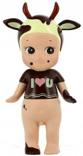 Sonny Angel - Chocolate Cow figure by Dreams Inc., produced by Dreams Inc.. Front view.