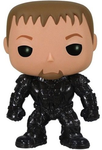 General Zod figure by Dc Comics, produced by Funko. Front view.